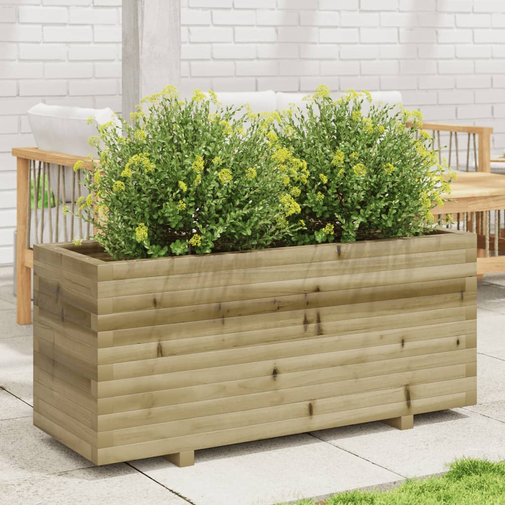 Jardinera Madera De Pino Impregnada 110x40x49,5 Cm_1