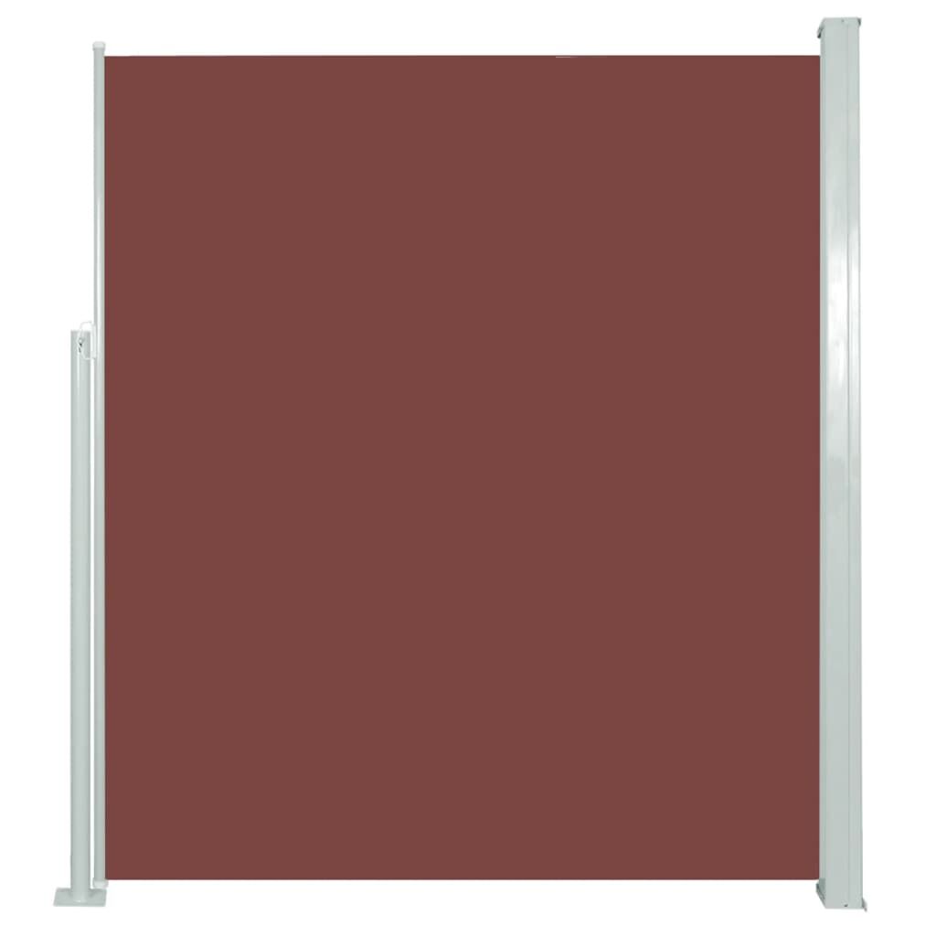 Vidaxl Toldo Lateral Retráctil De Jardín Marrón 160x300 Cm_0