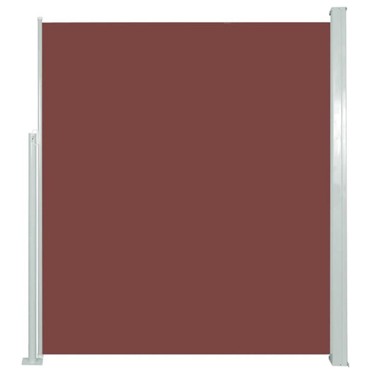 Vidaxl Toldo Lateral Retráctil De Jardín Marrón 160x300 Cm_0