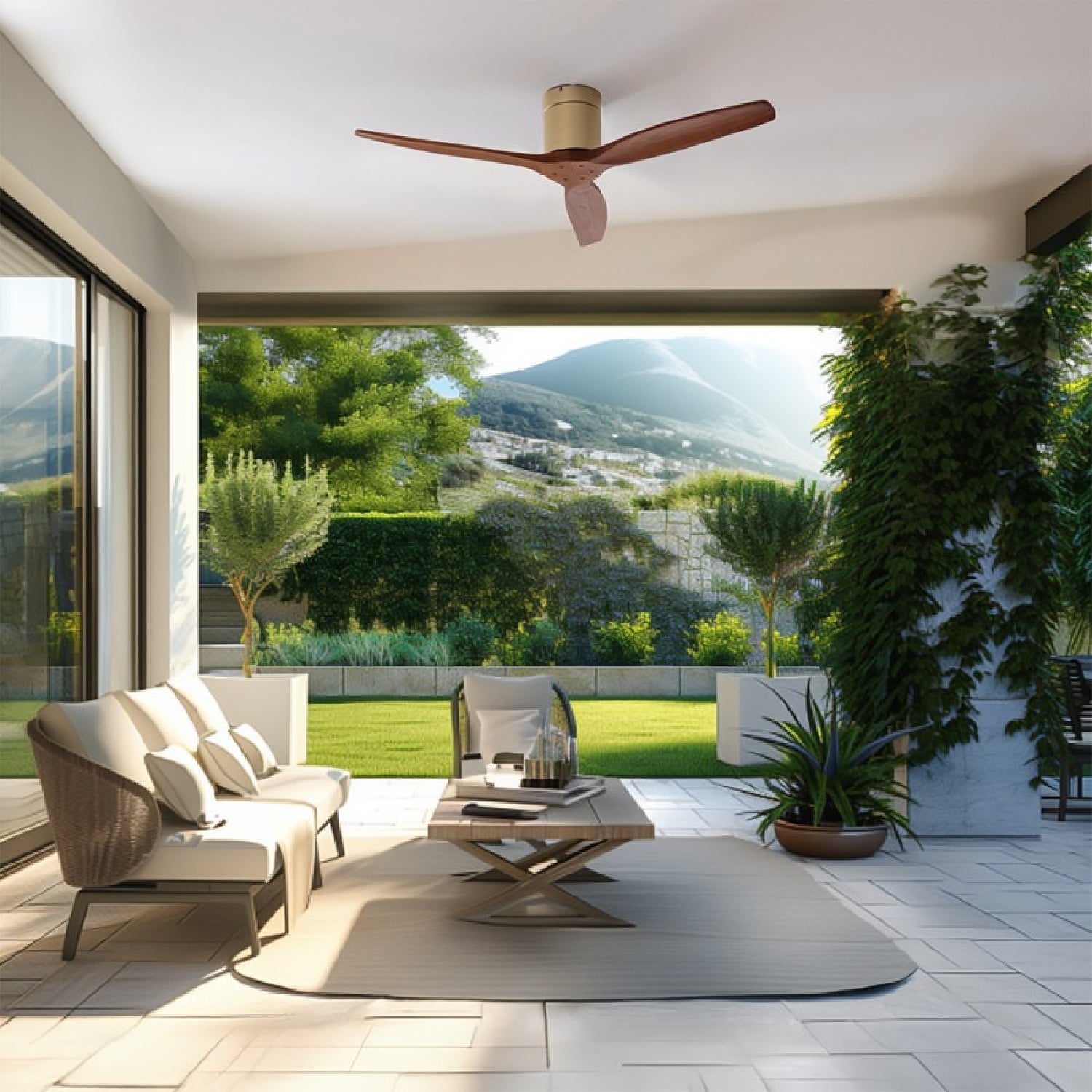 Cecotec Ventilador De Techo Sin Luz Energysilence Aero 5500 Aqua Golddarkwood Connected Cecotec_3