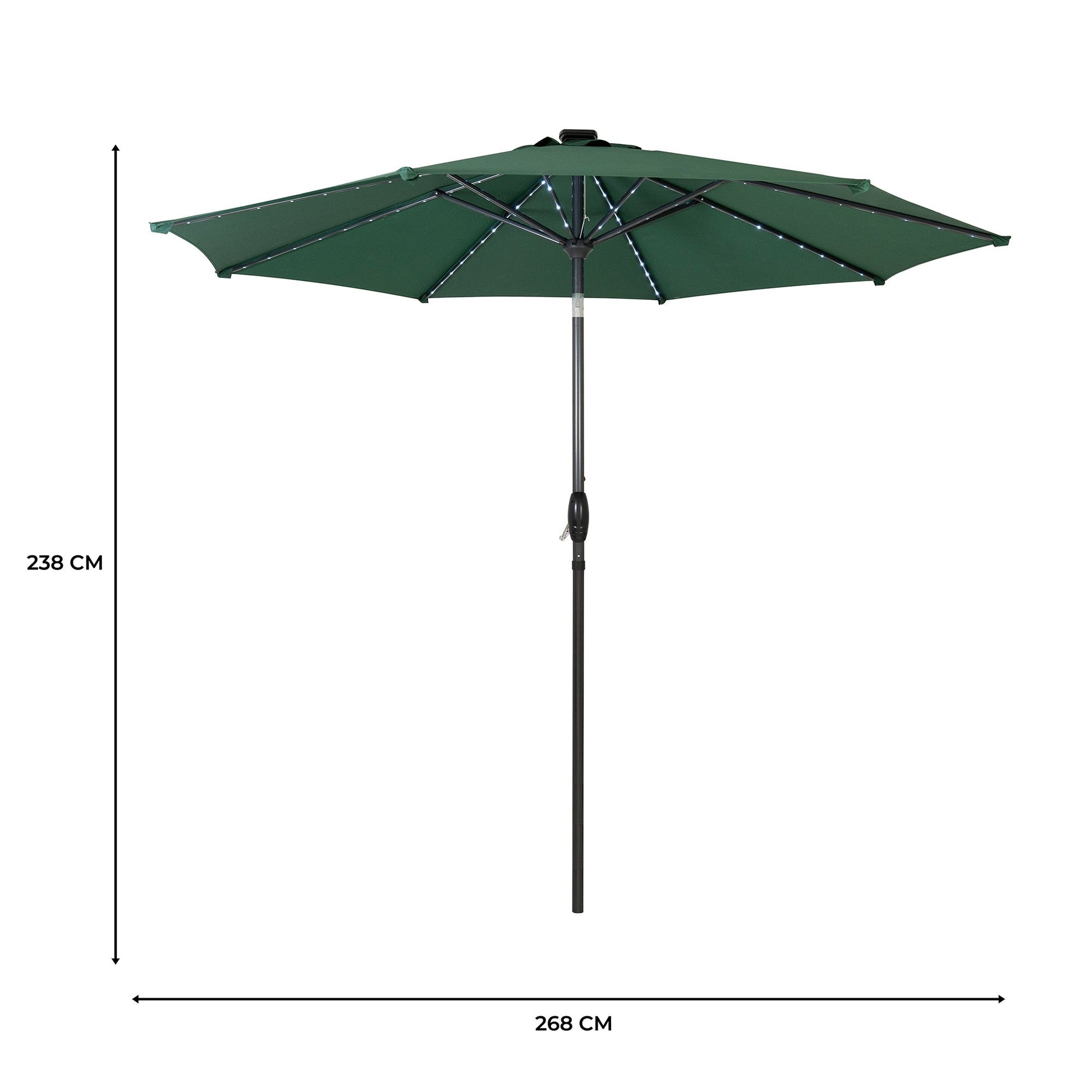 Parasol Led Inclinable De 2,7 M – Verde_4