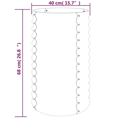 Jardinera De Acero Galvanizado Plateado 40x40x68 Cm_3