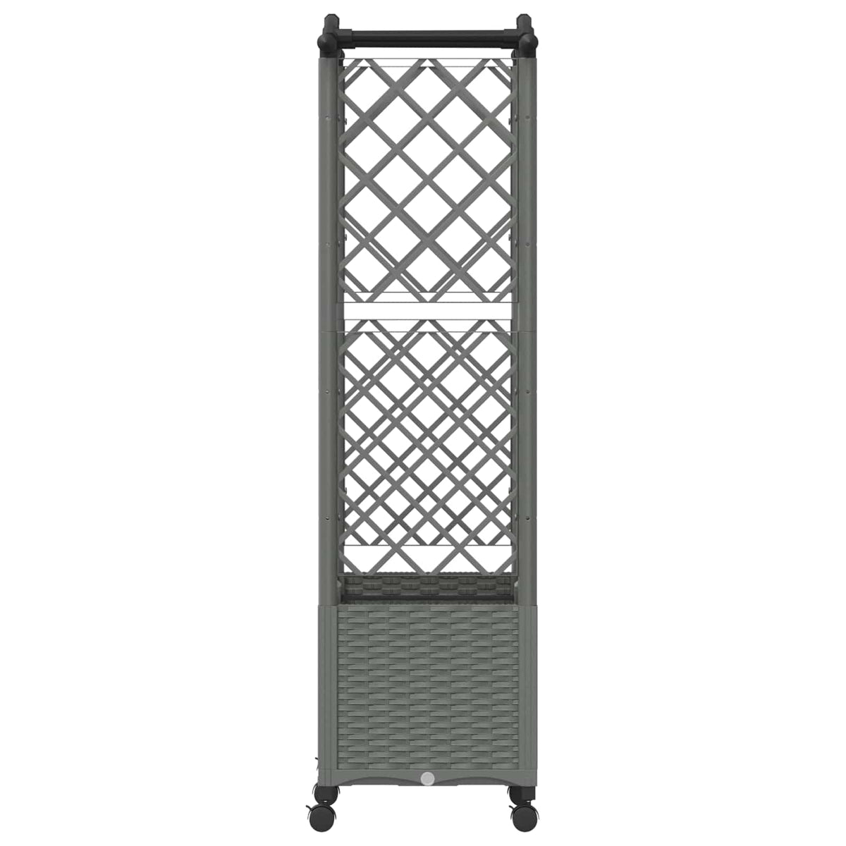 Cama Elevada Con Trellis Y Techo Gris Claro 125 X 40 X 144 Cm_4