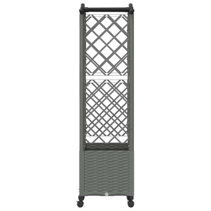 Cama Elevada Con Trellis Y Techo Gris Claro 125 X 40 X 144 Cm_4