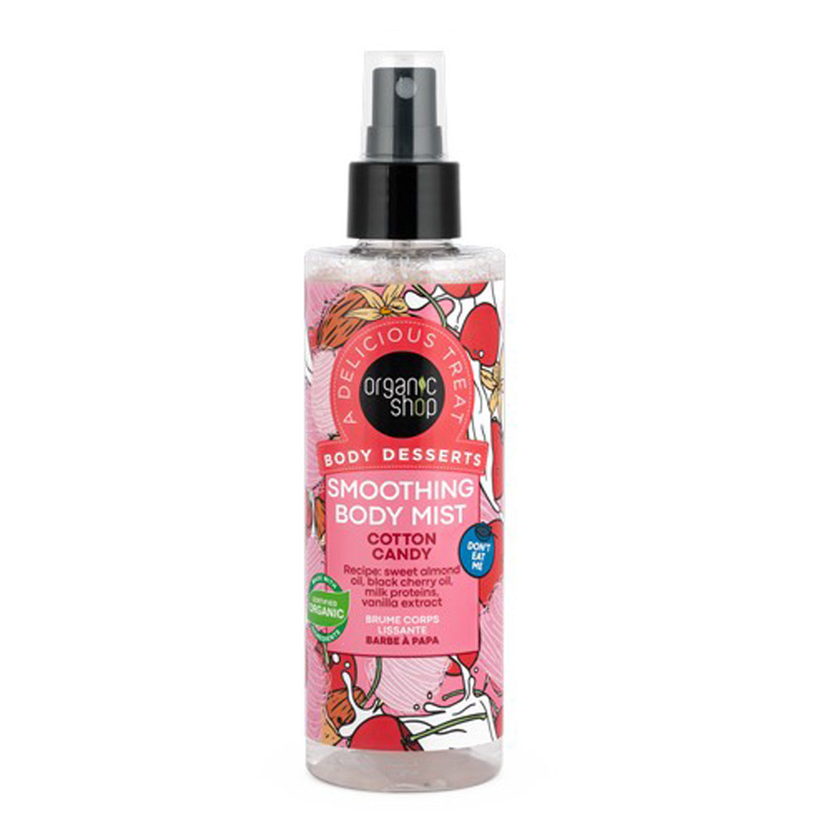 Névoa Corporal Algodão Doce, Loja Biológica, 200 ml