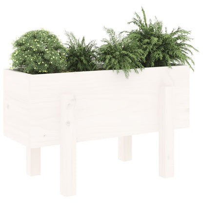 Jardinera Madera Maciza De Pino Blanco 62x30x38 Cm_2