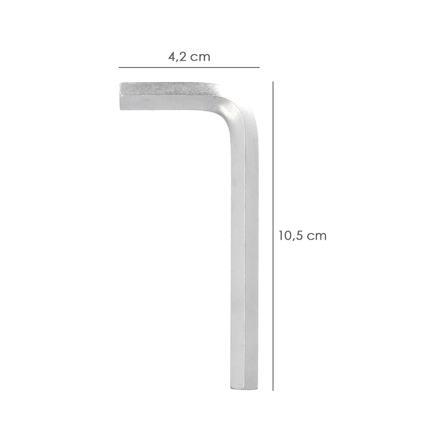 Llave Allen Standar Acero Cromo Vanadio Profesional 8,0 Mm. Llave Hexagonal, Llave Allen Taller Mecanica, Llave Allen Bricolaje