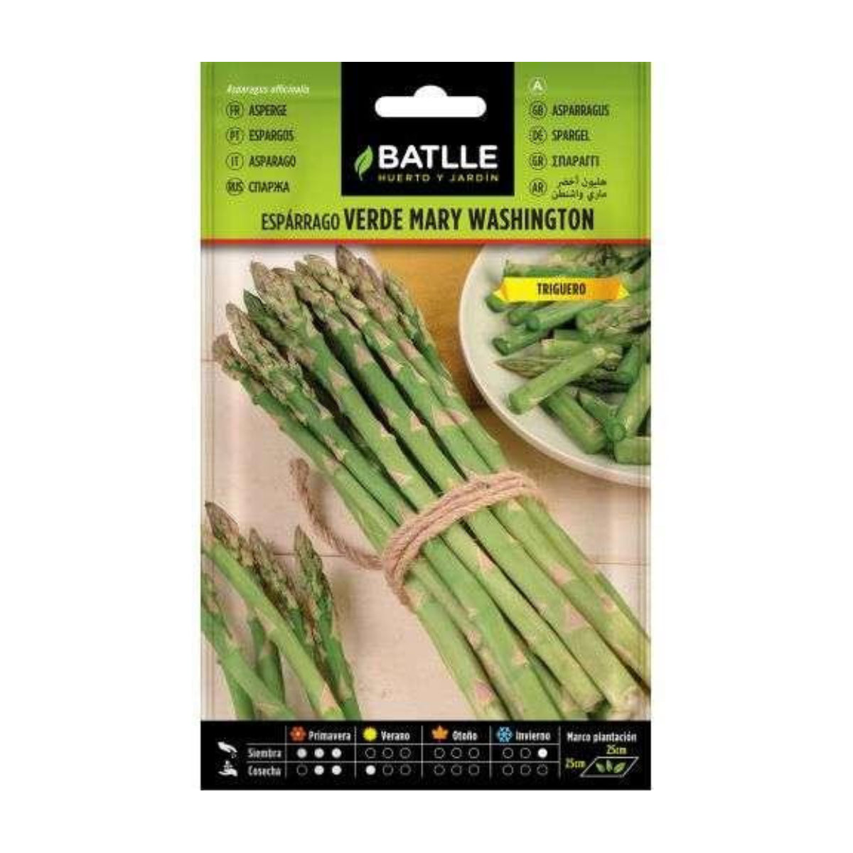 Semillas de Espárrago verde Mary Washington Batlle