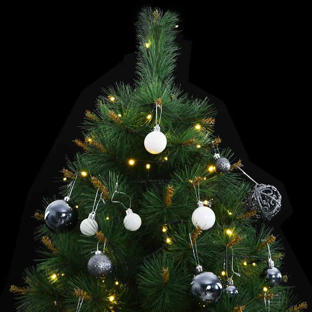 Vidaxl Árbol Navidad Artificial Con Bisagras 150 Led Y Bolas 120 Cm_1