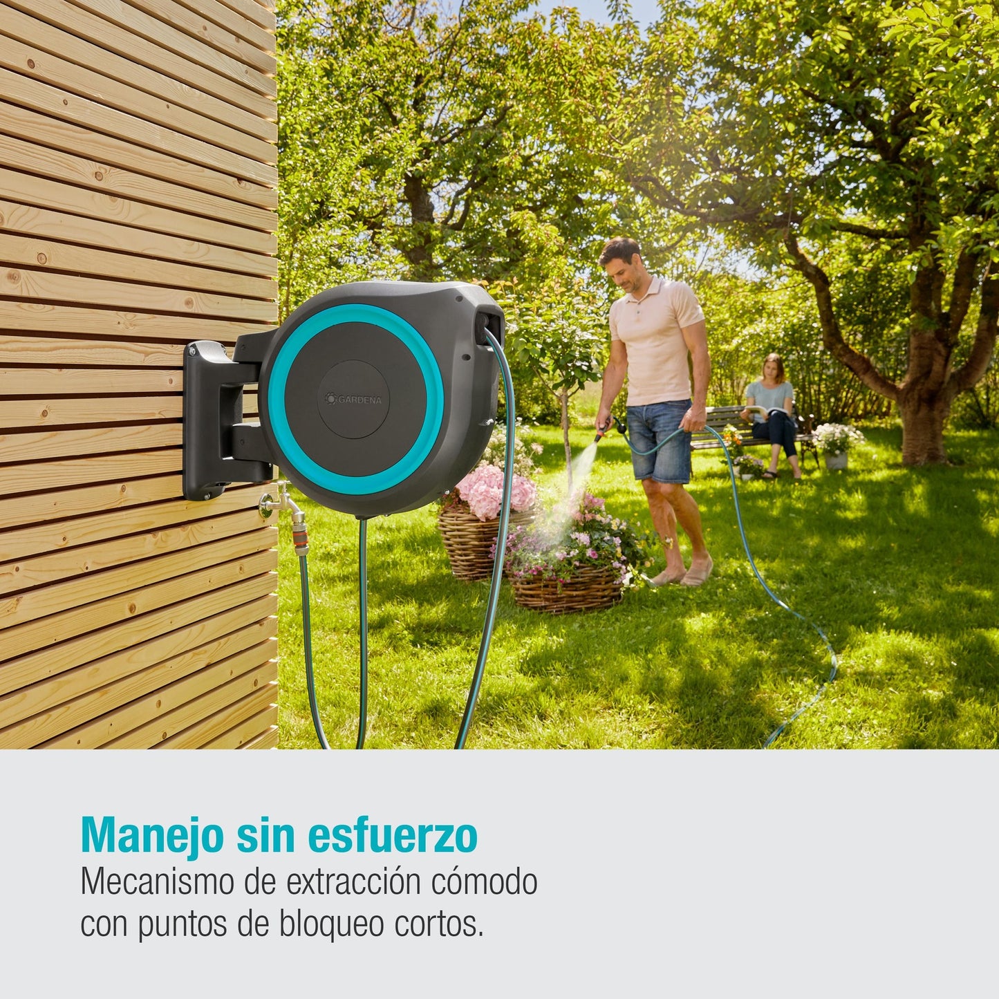 Portamanguera de pared RollUp XL 35 m Gardena (Reacondicionado)