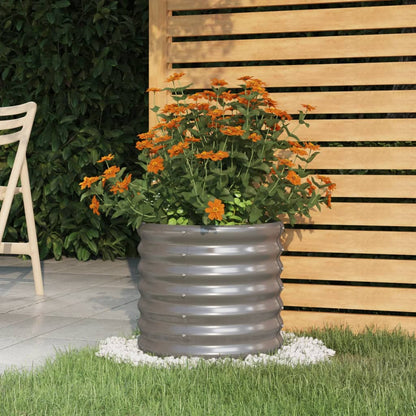 Jardinera De Acero Galvanizado Gris 40x40x36 Cm_1
