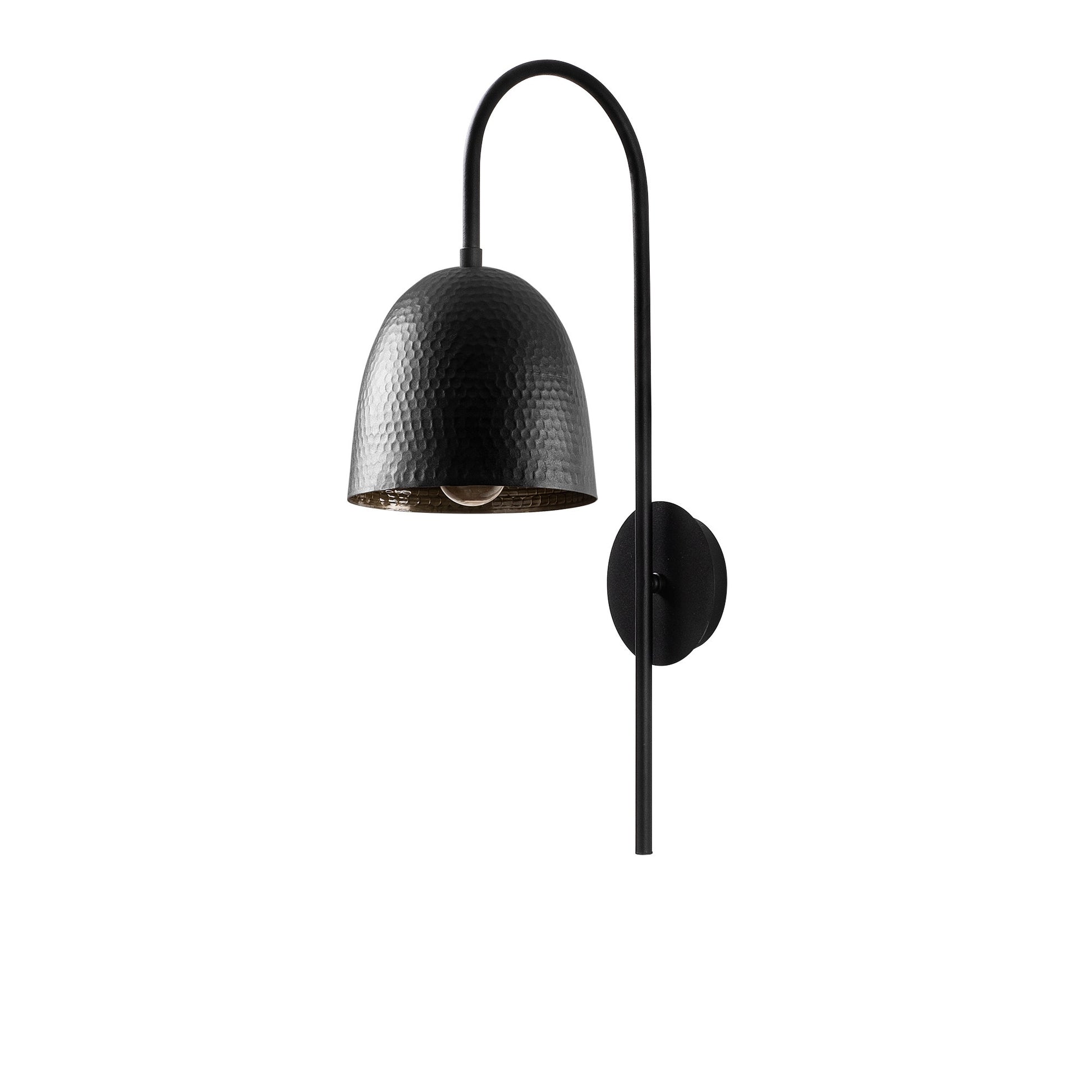 Aplique De Pared, Metal , Negro, 16x24x57, Casquillo E 27 Max 40 W_0