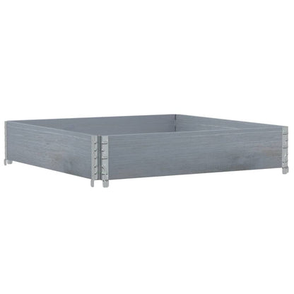 Jardinera De Madera Maciza De Pino Gris 100x100 Cm_0