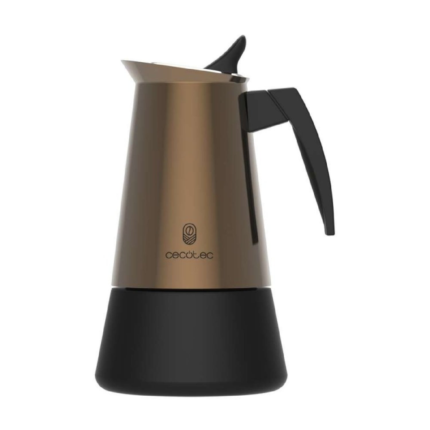 Cecotec Cafetera Italiana Piccolina 200 Gold. 100ml, 2 Tazas De Café, Acero Inoxidable, Apta Todas Superficies, Filtro P_1