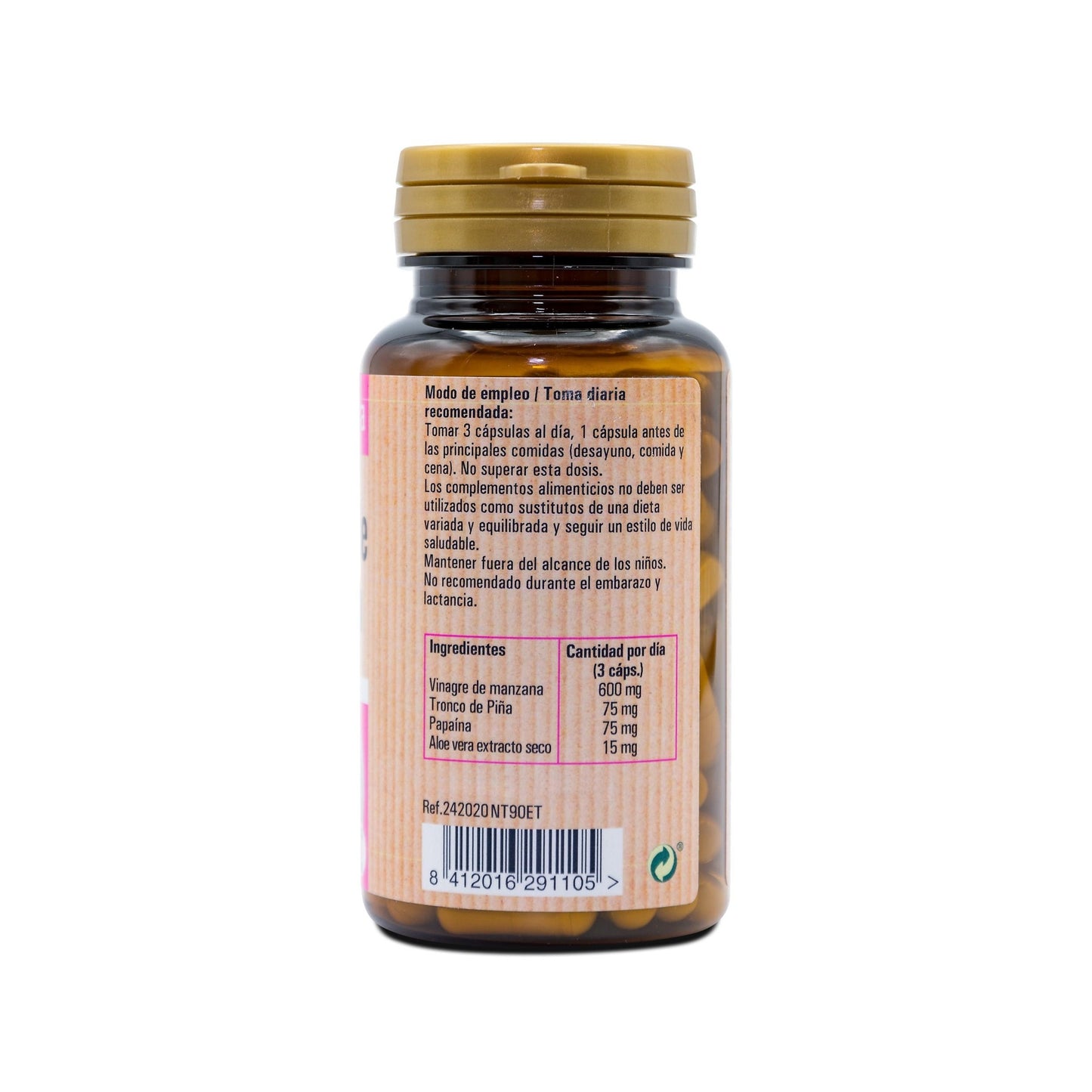 Vinagre de Maçã, 90 ​​​​cápsulas. NaturTierra