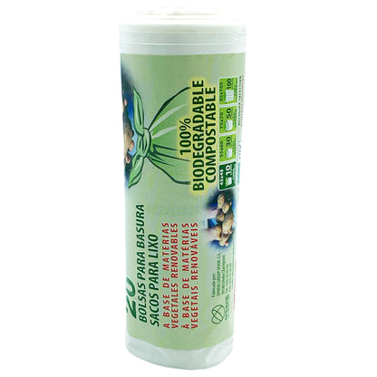 Pack De 25 Rollos De 20 Bolsas De Basura Biodegradable Y Compostable 10 L_2