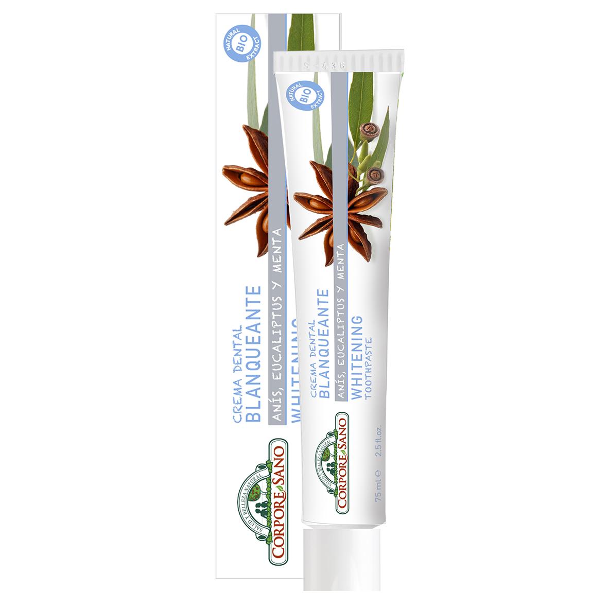 Pasta de dentes branqueadora Corpore Sano com eucalipto, hortelã e sálvia 75 ml