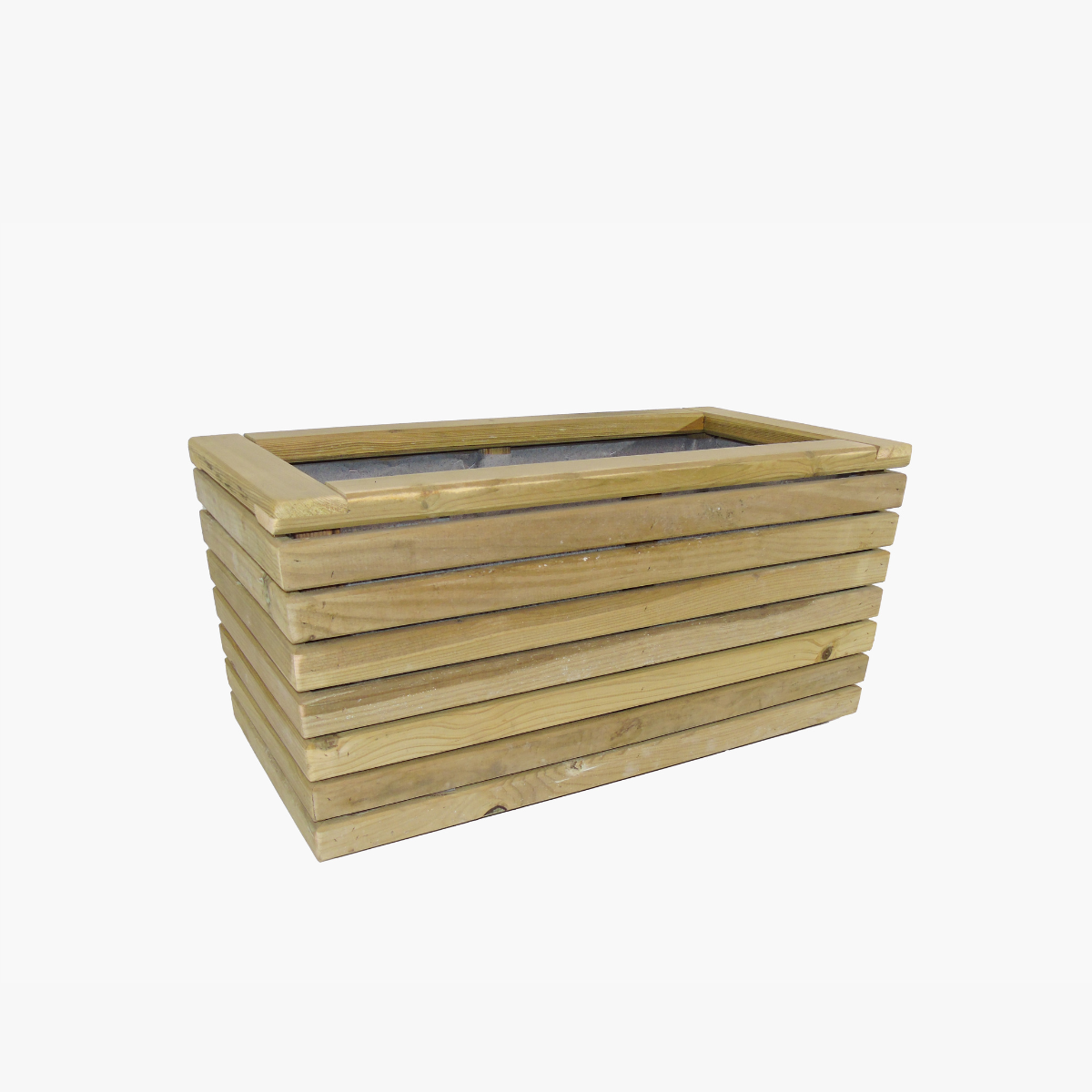 Jardinera Luxe De Madera Tratada Vidahuerto 100x50x50 Cm._0