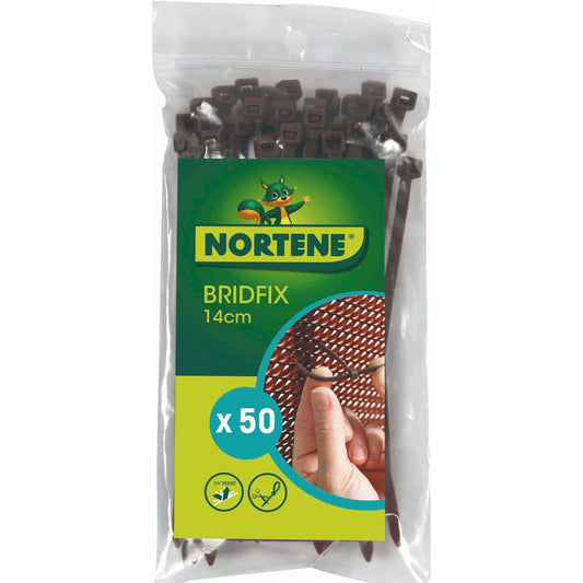 Bridas De Fijacion 14 Cm Marron Nortene_0