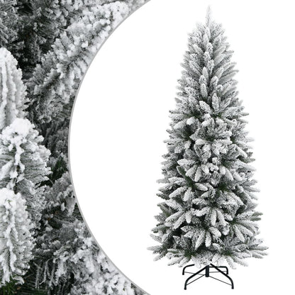 Vidaxl Árbol De Navidad Artificial Con Nieve Pvc Y Pe 180 Cm_0