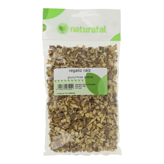 Raiz de Alcaçuz Triturada (Glycyrrhiza Glabra) Naturatal 100Gr
