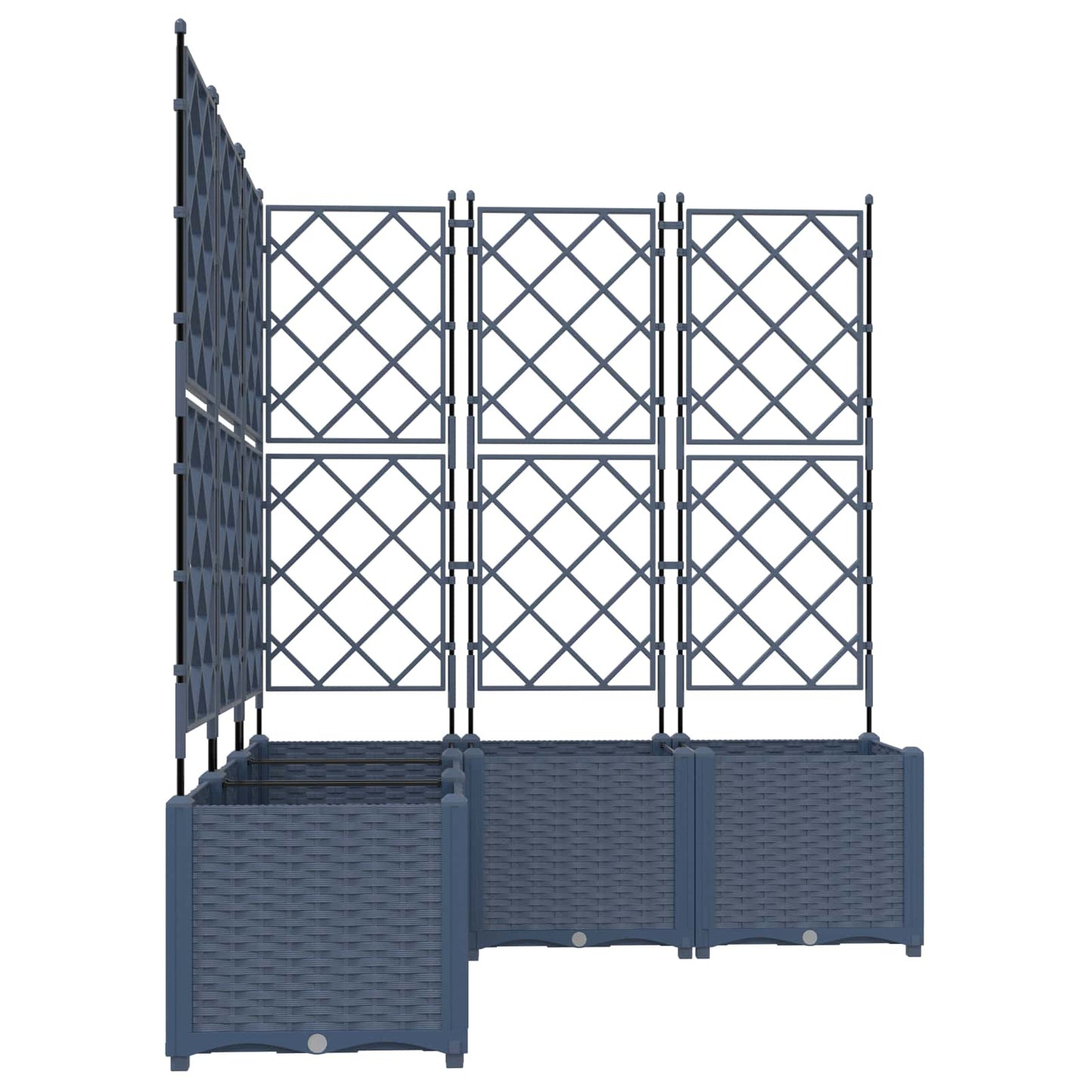 Macetero De Jardín 5 Uds. Gris 120 X 120 X 143 Cm Pp_3