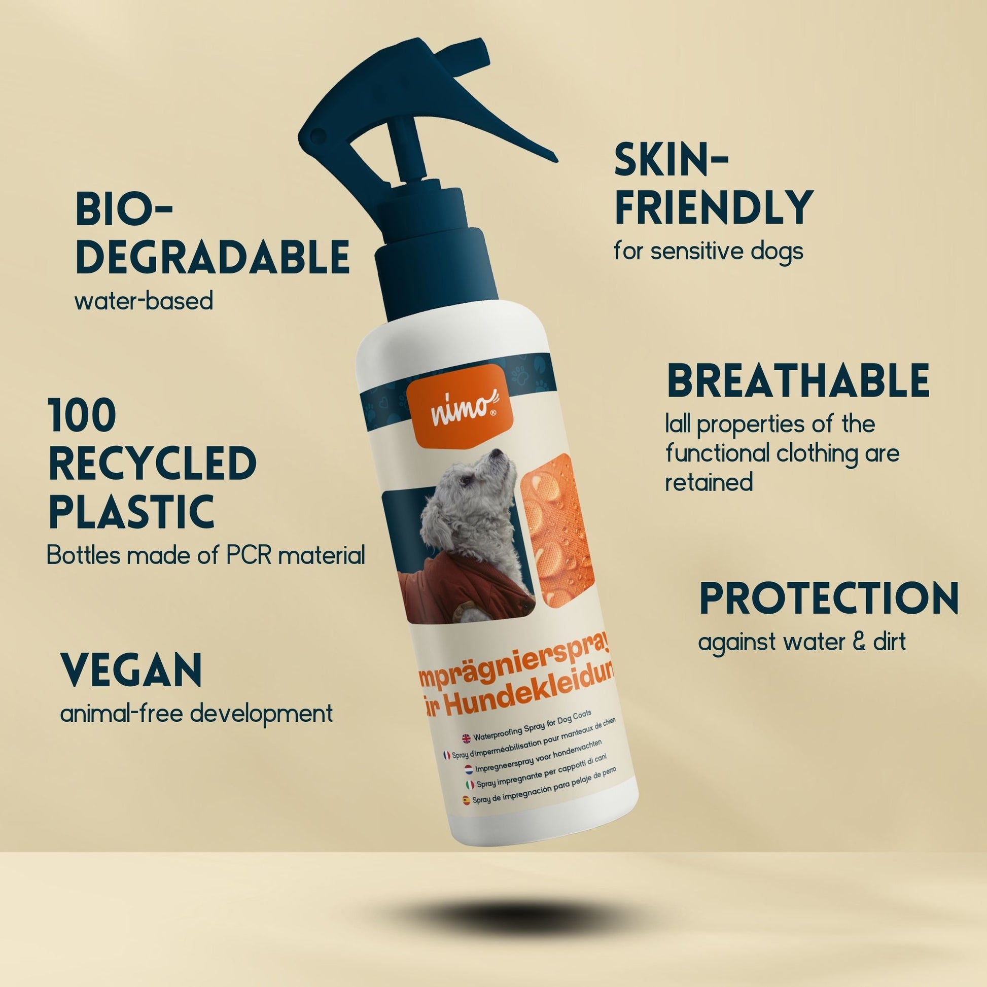Spray Impermeabilizante Para Ropa De Perro - Nimo - 5 L_2