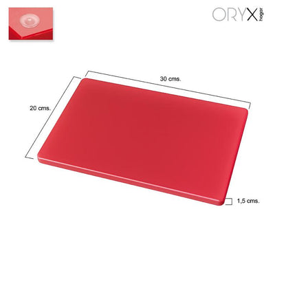 Tabla Cortar Polietileno 30x20x1,5 Cm.  Color Rojo_1