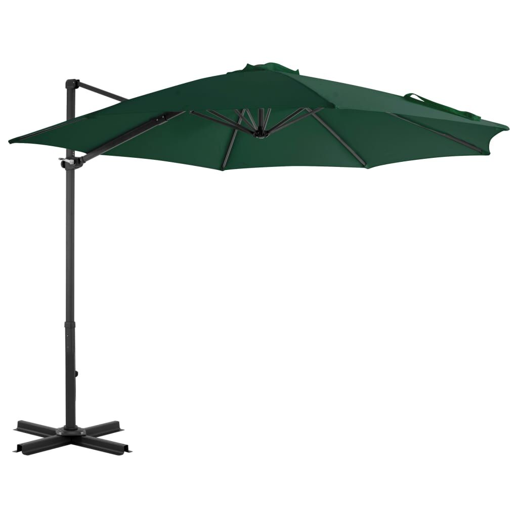 Vidaxl Sombrilla De Jardín Con Base Portátil Verde_1