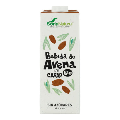 Embalagem de 6 x Bebida de Aveia Natural Biológica Soria com Cacau 1 L