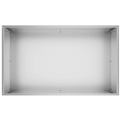 Macetero De Jardín Plateado 40 X 30 X 75 Cm Acero Galvanizado_3