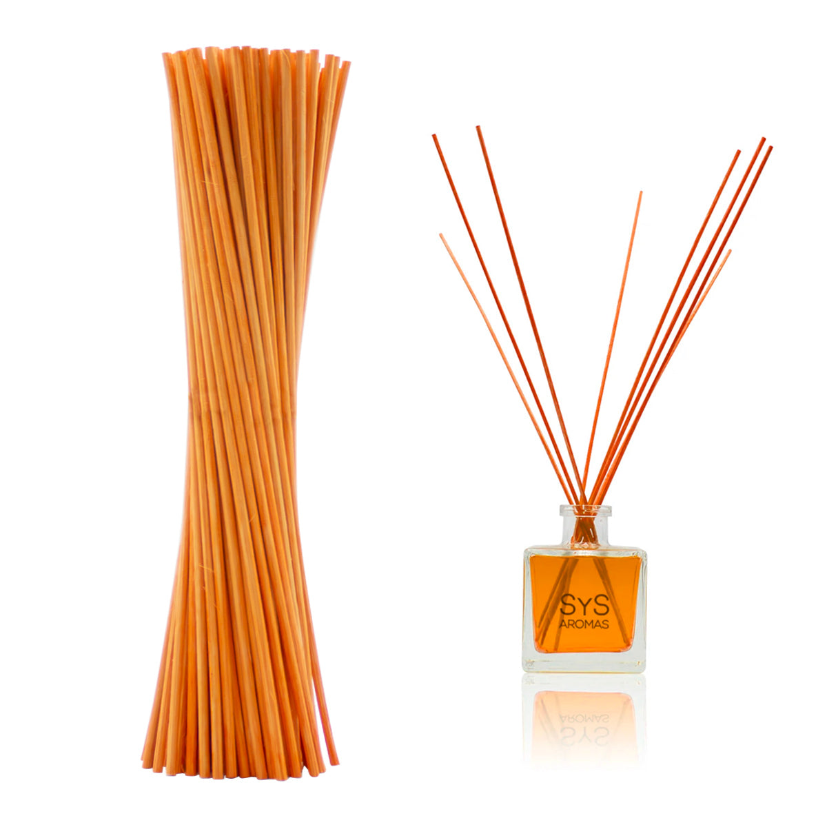 Varillas Difusor SYS 50 Uds | Ratán Natural Naranja | Mikado | Alta Absorción | 2,5 mm X 25 cm_1