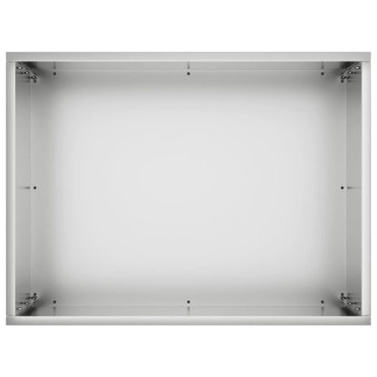 Macetero De Jardín Plateado 40 X 30 X 40 Cm Acero Galvanizado_3