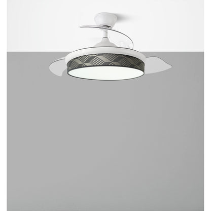 Ventilador Dc Moda 72w Blanco/tetris Gris 108d 3aspas 7200lm 3000-4000-6000k Remoto+ Memoria+ Temporizador_3