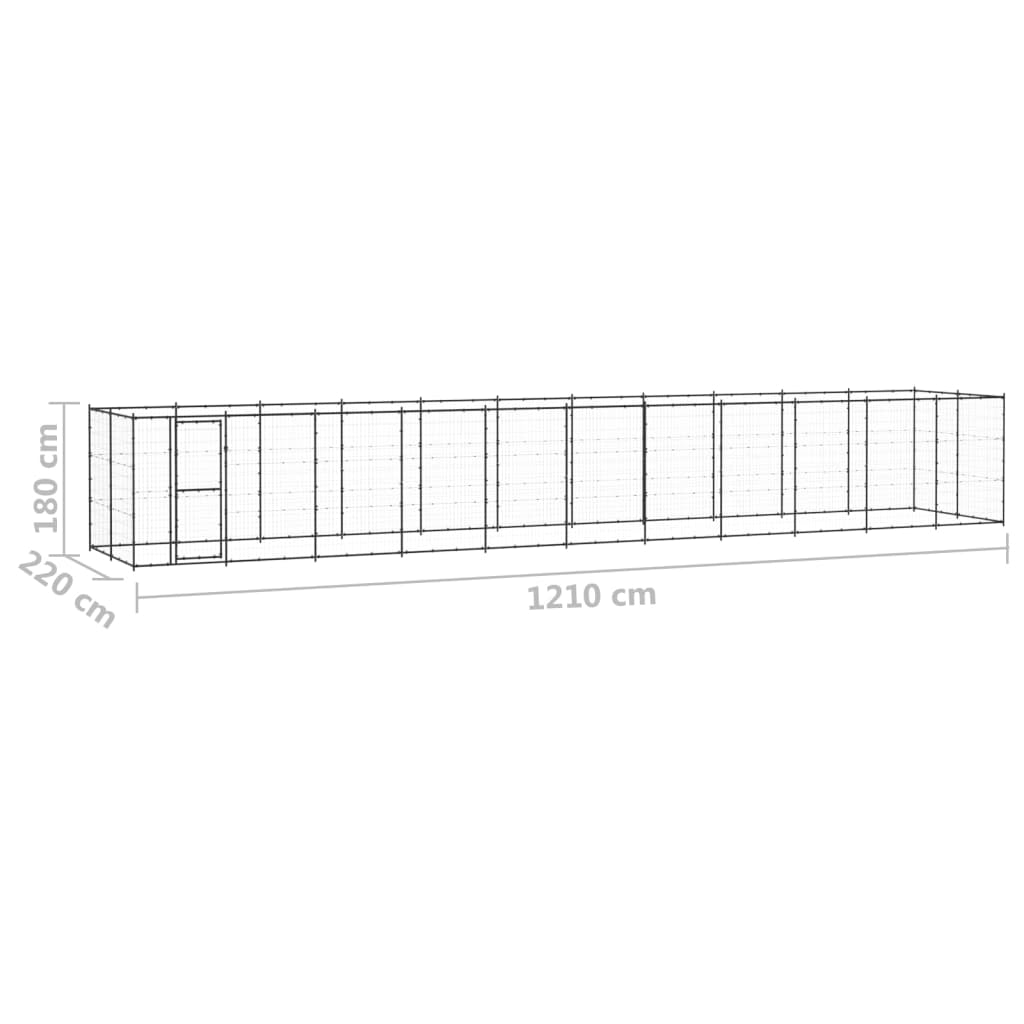 Vidaxl Perrera De Exterior De Acero 26,62 M²_2