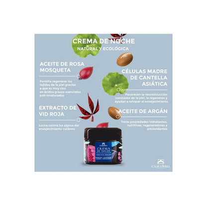 Creme de Noite Antienvelhecimento Natural Camassia