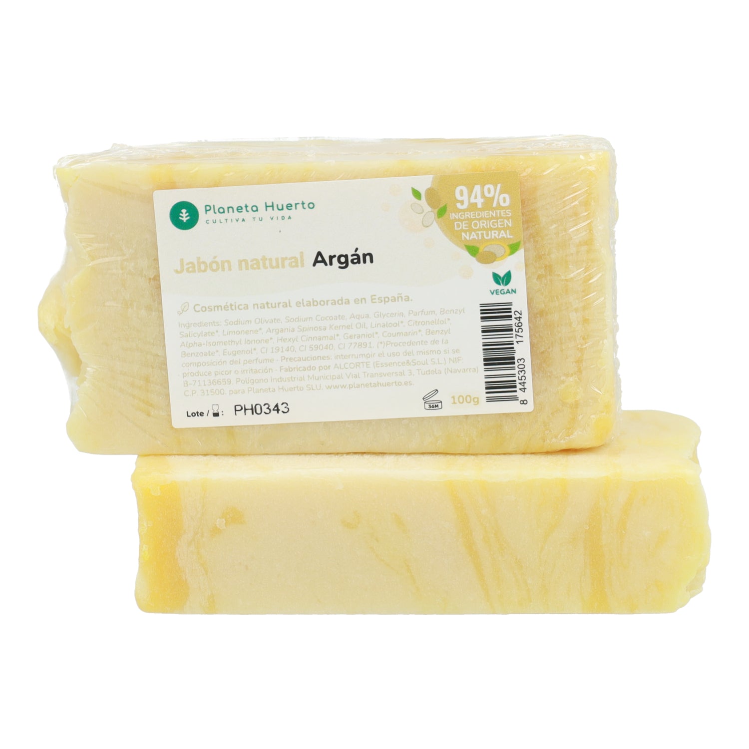 Sabonete natural à base de azeite e óleo de argão Planeta Huerto 100 g