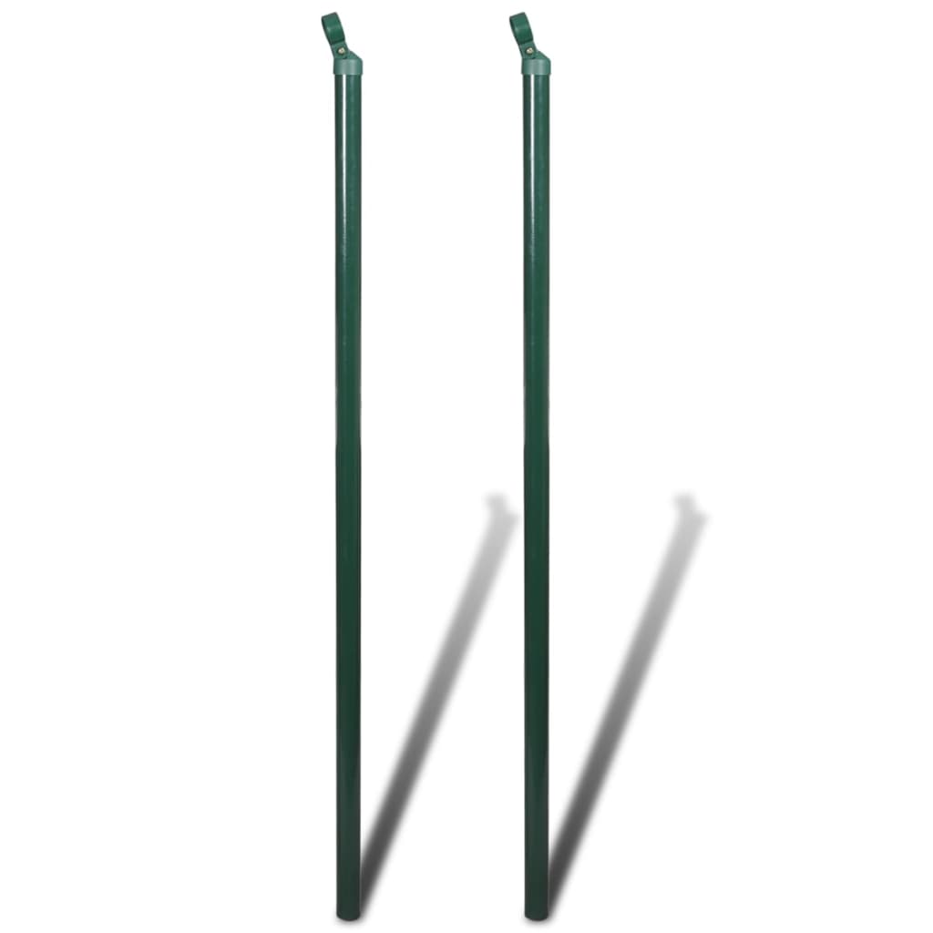 Valla Tela Metálica Con Postes Acero Verde 0,8x25m / Vetonek_3
