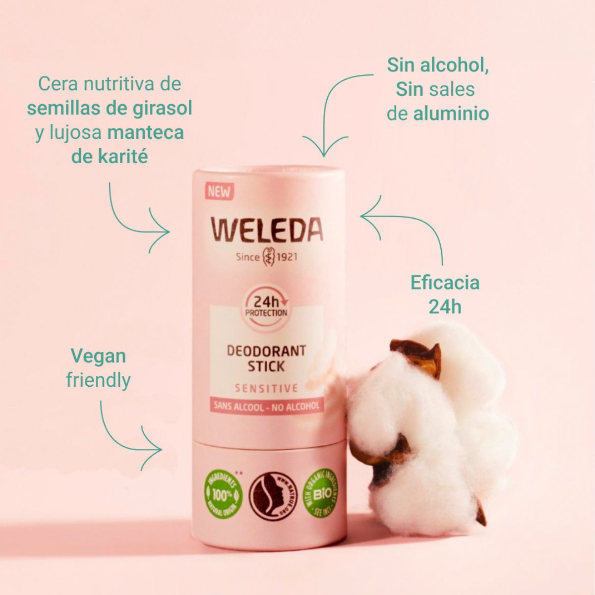 Desodorizante em stick WELEDA para pele sensível 50 g