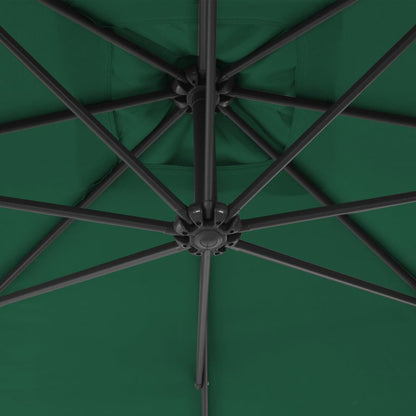Vidaxl Sombrilla De Jardín Voladiza Con Palo De Acero Verde 250x250 Cm_4
