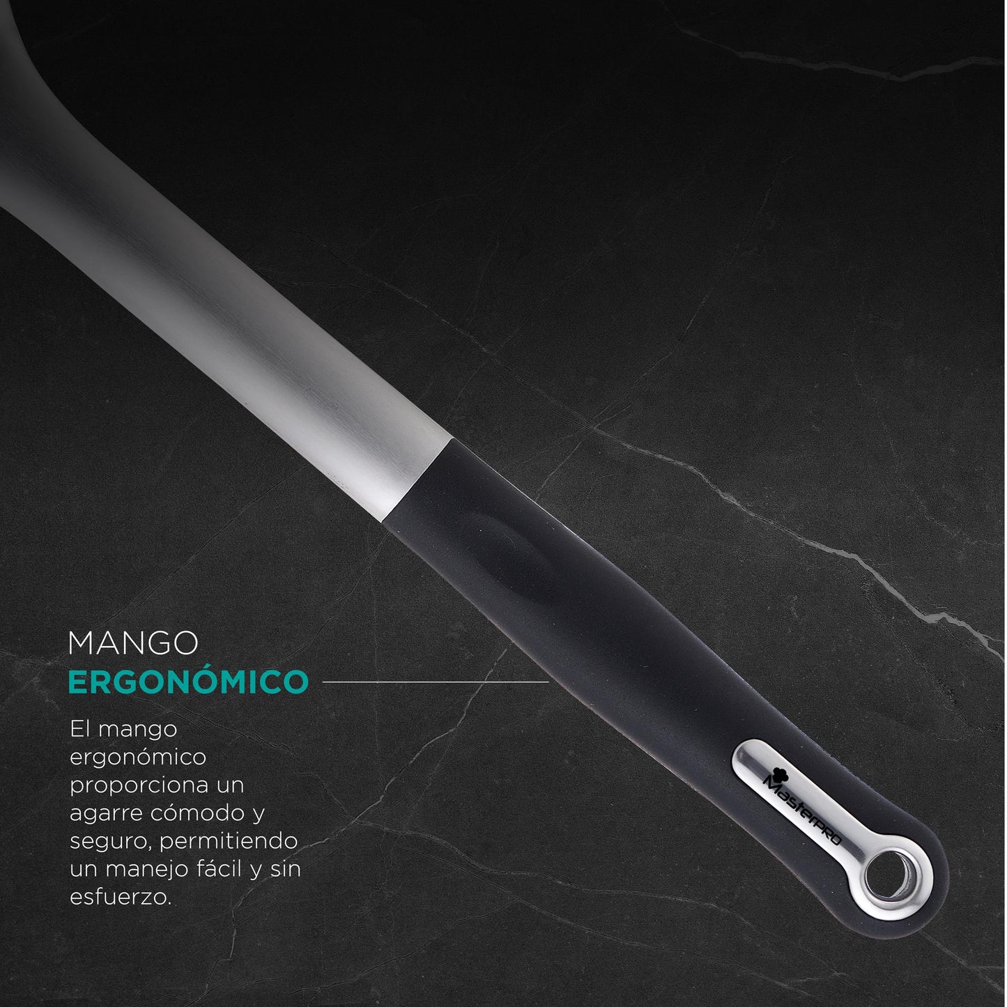 Cuchara 32,7x7,1x5cm Foodies En Acero Inoxidable + Pbt Masterpro._1