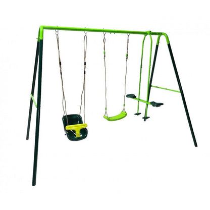 Columpio Triple Metalico Masgames Gingo + Asiento Bebe._1