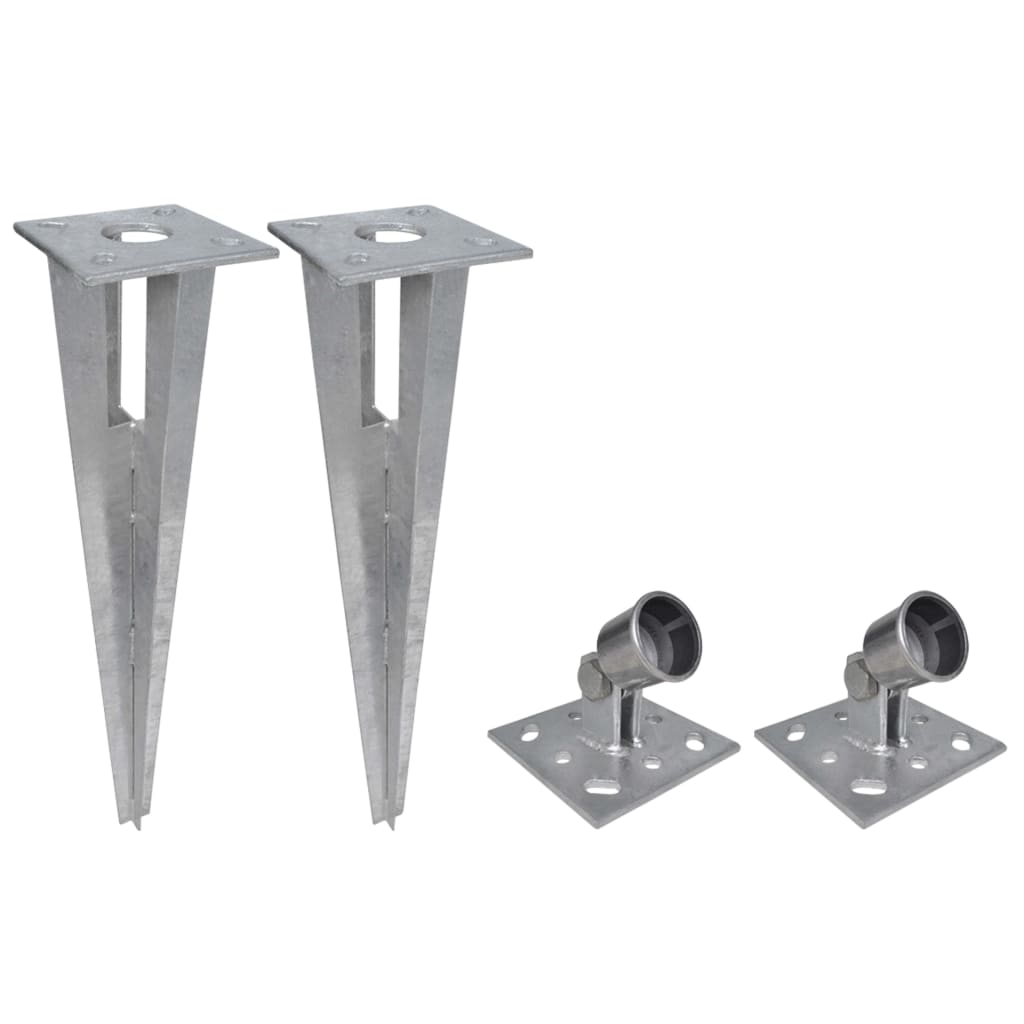 Valla Metálica Con Estacas Postes Acero Galvanizado 0,8x15 M / Vetonek_5