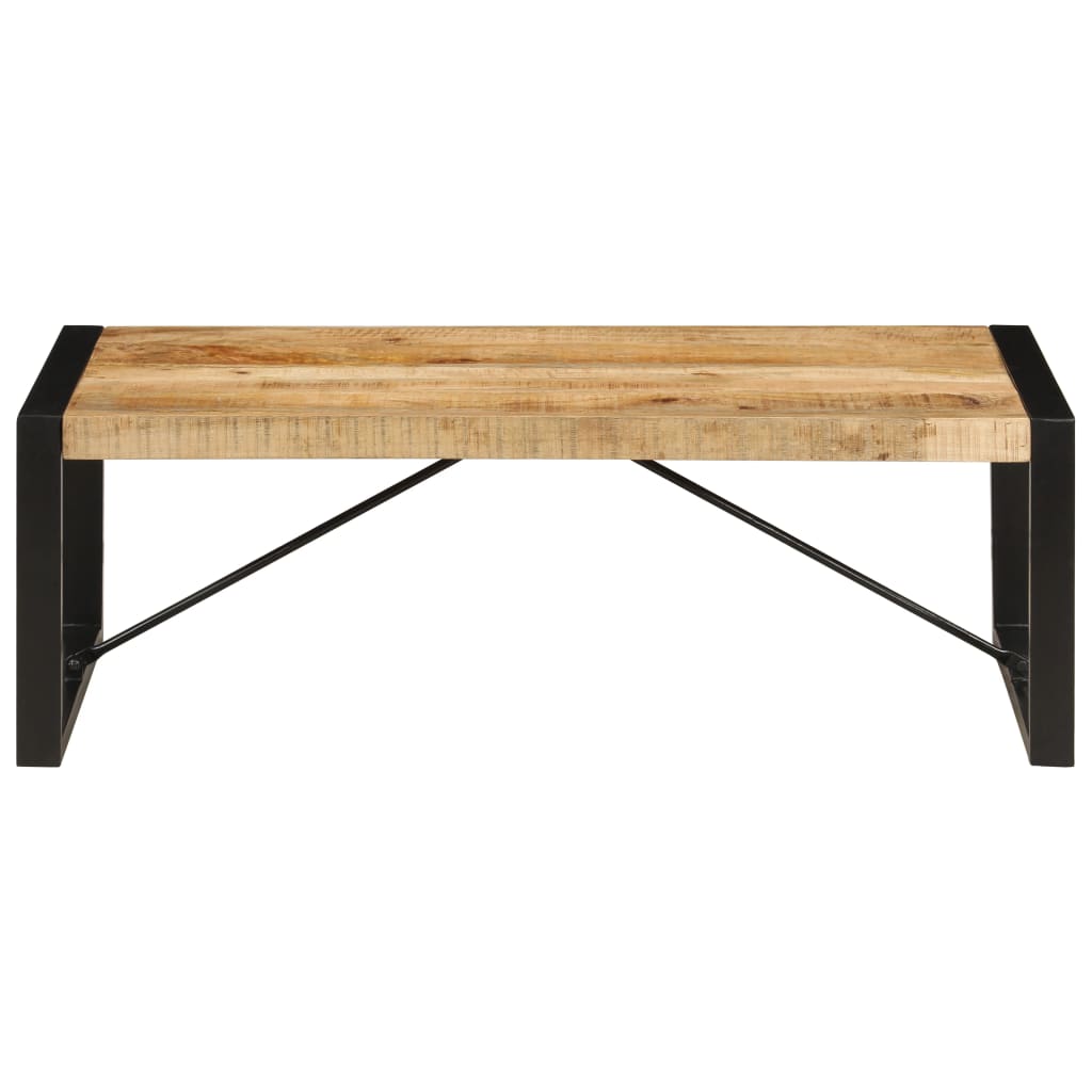 Mesa De Centro De Madera Maciza De Mango 120x60x40 Cm_0