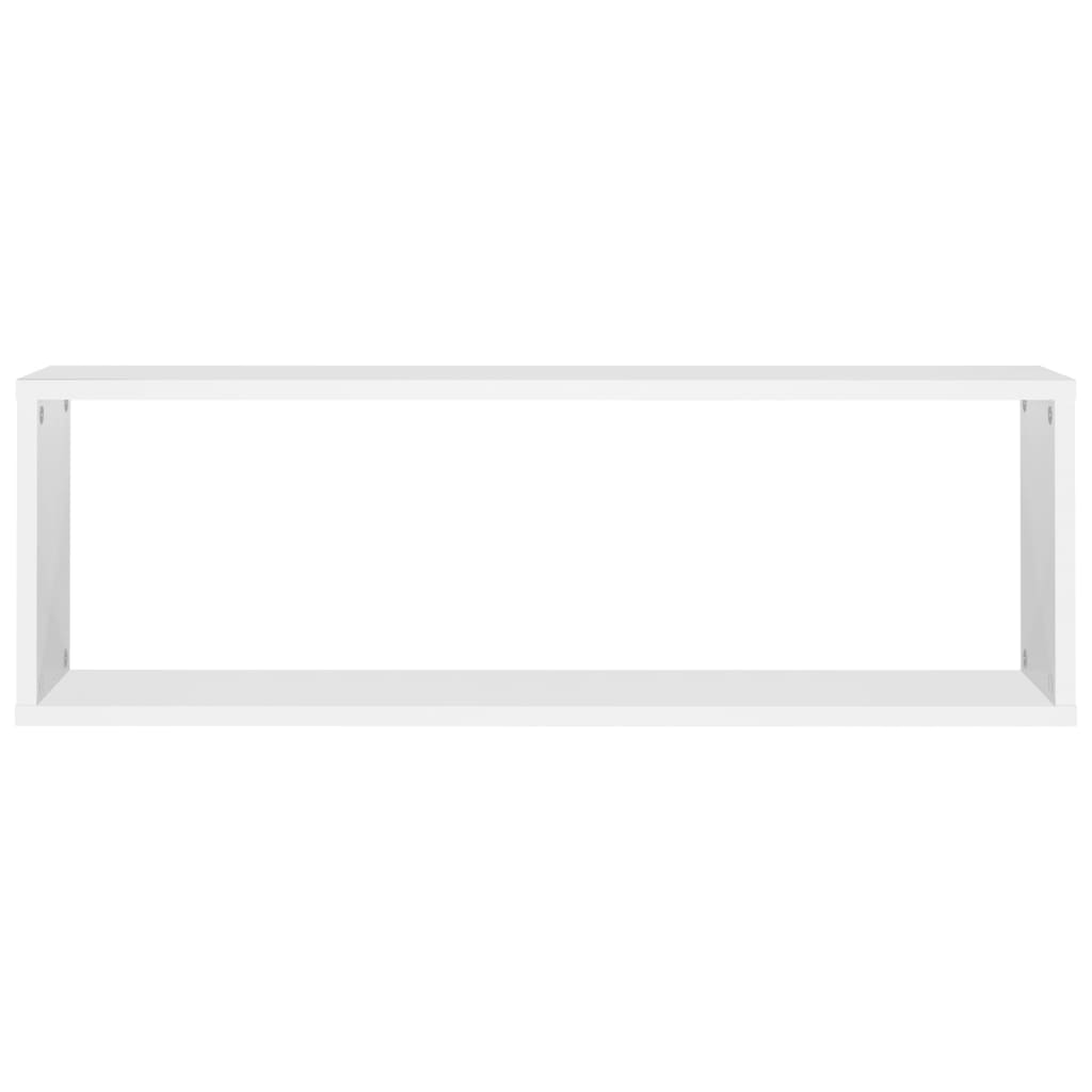Estantes Cubo De Pared 2 Uds Contrachapado Blanco 80x15x26,5 Cm / Vetonek_3