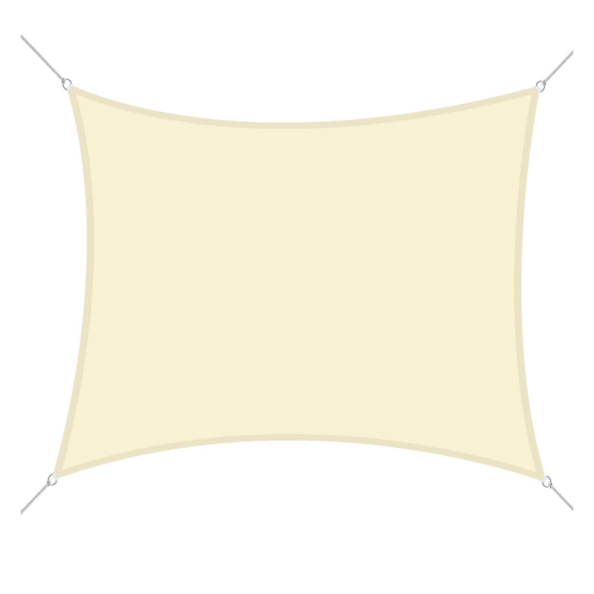 Toldo Vela De Sombra Cuadrado 3x3 M Con Anillo De Acero Inoxidable Crema_0