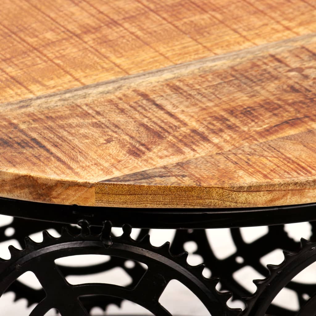 Mesa De Centro De Madera Maciza De Mango 60x40 Cm_2