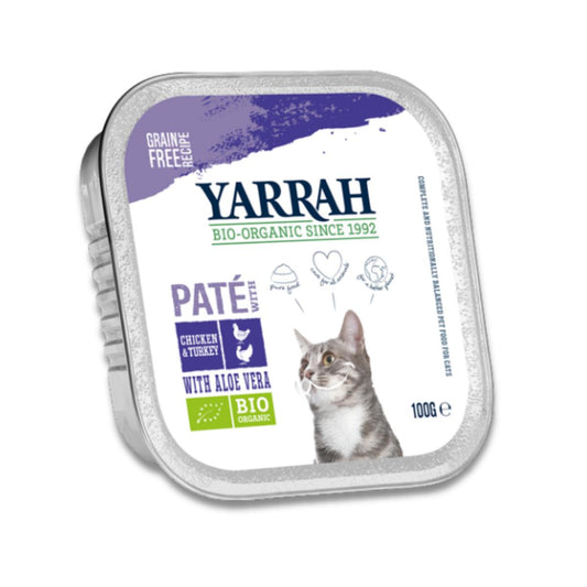 Patê de Frango e Peru Yarrah Biológico para Gatos, 100g