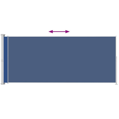 Vidaxl Toldo Lateral Retráctil Para Patio Azul 200x500 Cm_4