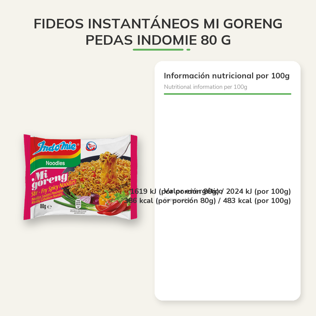 Información nutricional